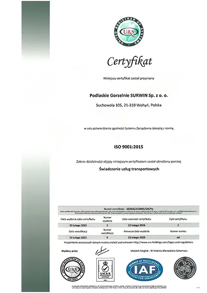 certyfikat